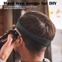 Men's Red Silicone Haircut Guide - Flexible, Bendable Haircut Guide Suitable For DIY Home And Travel Use, Soft Grip Hair Styling Tool - Multicolor - View 5