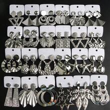 10pcs/Pack Elegant Metal Leaf, Heart, Butterfly Pendant Earrings, Suitable For Women Jewelry, Gift For Friends