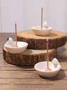 1个日式桌面香炉，创意树脂香炉装饰，不适用于31厘米长的香棒 - 彩色 - 查看 4