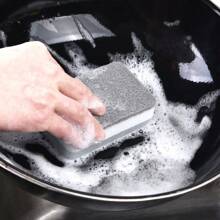 5/10/20pcs-加厚双面清洁海绵|家用擦洗垫套装/洗碗刷/锅刷/清洁家居用品|厨房浴室-不伤餐具/家具清洁（产品因批次不同可能会略有氧化发黄，属正常现象） - 淺灰色 - 查看 6