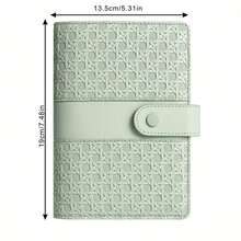 1pc Customized A6 PU Leather 6-Ring Binder Notebook Fashion Design Personal Notebook Cover Magnetic Closure Can Be Used For Cash Budget Storage & Photo Album For Women Wallet Mini Wallet Purse Wallet Wallet - Multicolor - View 15