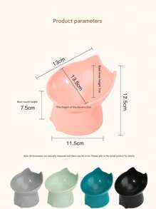 1/2pcs - Multi-Color High-Legged Cat/Dog Feeder | Made Of PP Food Contact Material | Pet Bowl With Neck Protection Design - Large Capacity Cat/Dog Bowl With Oblique Mouth To Prevent Tipping Over Pet Supplies | Protect The Cervical Vertebra Cat Food Bowl Dog Bowl - Owner Assured Bowl