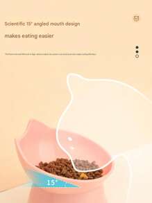 1/2pcs - Multi-Color High-Legged Cat/Dog Feeder | Made Of PP Food Contact Material | Pet Bowl With Neck Protection Design - Large Capacity Cat/Dog Bowl With Oblique Mouth To Prevent Tipping Over Pet Supplies | Protect The Cervical Vertebra Cat Food Bowl Dog Bowl - Owner Assured Bowl