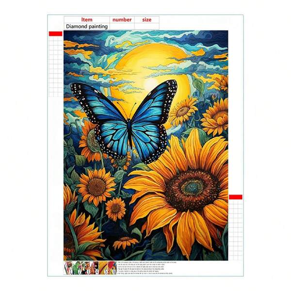 1 pieza Kit de Arte de Pintura de Diamante 5D adecuado para Adultos, Conjunto de Arte de Pintura de Diamante Redondo, No Incluye Marco, Adecuado para Decoración de Pared del Hogar - Regalo para el Día de San Valentín, Pascua, Día de San Patricio