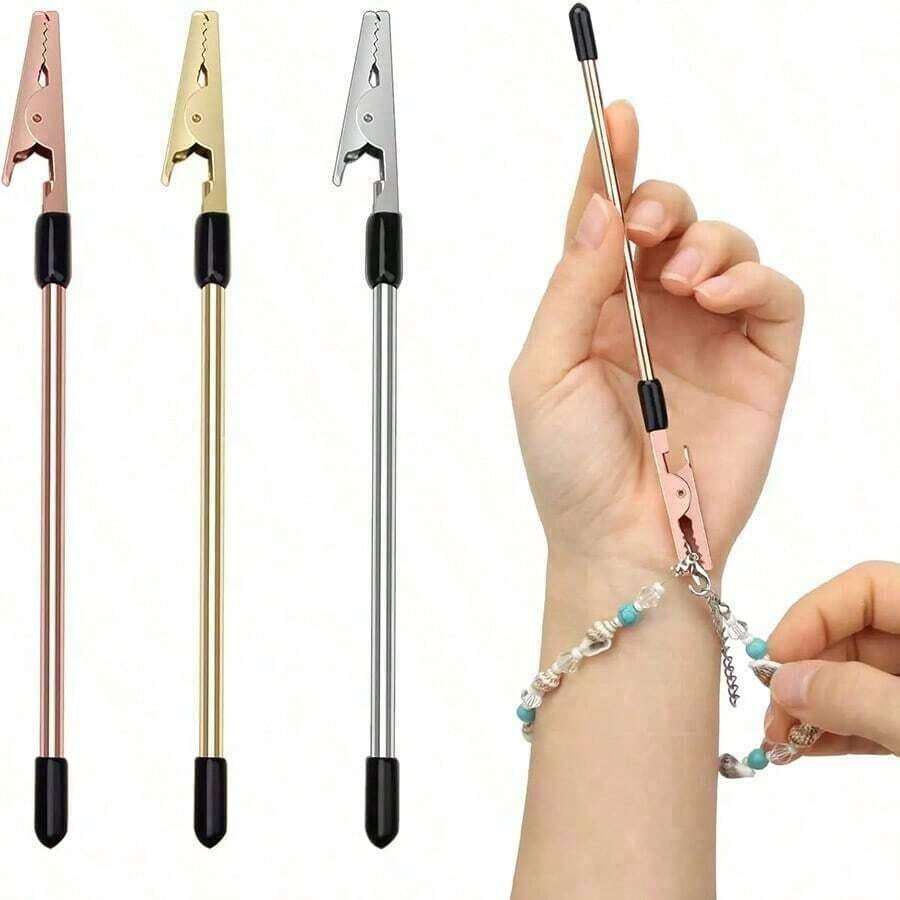 1PC Bracelet Helper Tool Bracelet Tool Jewelry Helper Hand Bracelet Helpers Fastening And Hooking Equipment For Jewelry Bracelet Necklace Watch Clasps Zipper