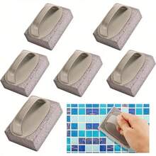 3pcs/Set Handheld Pool Pumice Stone Brush With Handle, Suitable For Pool Cleaning, Scrubbing Pool Tiles, Spa Tile Grout, Concrete, Kitchen, Bathroom And Courts - Grey - View 8