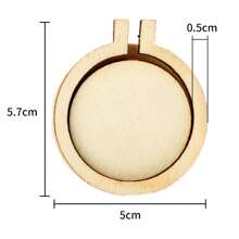 10pcs Wooden Mini Embroidery Hoops Set, Round Cross Stitch Frames, Suitable For DIY Crafts, Pendant Making, Art Decor Accessories, Jewelry Making Tools