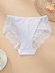 6条装加大码女士白色蕾丝内裤 - 性感舒适内衣 - 彩色 - 查看 8