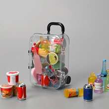 10/21 Stücke Mini Koffer, simulierte Getränkeflaschen, imitierte Lebensmittel Dekoration, Lebensmittel Spielzeug, Alkoholflaschen Modelle, Kuchenmodelle - Lebensmittel Modelle und Flaschenfarbvarianten/-stile zufällig sortiert