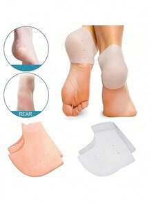 1/2pairs Gel Heel Protectors, Prevent Blisters Heel Sleeves, Silicone Heel Cups And Ankle Protectors, Relieve Heel Pain And Cracked Heels, For Men And Women