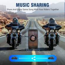 Easypie Selection 蓝牙 5.4 摩托车头盔对讲机 - 双骑手聊天、AI 语音控制、音乐共享、Type-C 快速充电、自动应答、LED 灯 - 均碼 - 查看 2