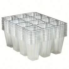 10/20pcs Transparent Plastic Seedling Trays With Drainage Holes - Succulent Plant Transplant Trays, Includes Planting Tools, Propagation Trays, Easy Maintenance, Gardening Accessories, Ideal For Succulent Growers, Reusable Plastic Trays, Suitable For Vegetables, Herbs, Flowers - Space-Saving Seedling Containers - Multicolor - View 7