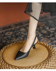Women Heeled Sandals - 黑色[5CM] - 查看 8