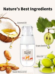 GJYC PET Premium Haarpflegeöl für Haustiere - 45 ml - Tiefe Nährstoffe, strahlender Glanz, müheloses Entwirren, Kokosduft mit langanhaltender Duftnote für einen gesünderes, seidigeres Fell