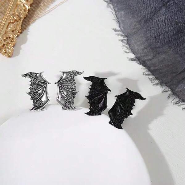Zinc Alloy Vampire Demon Wing & Bat Hair Clip, Punk Style, For Women, Halloween Party, Winter, Claw Clips, Hair Claws, Clips For Hair, Hair Slide, Hair Barrettes