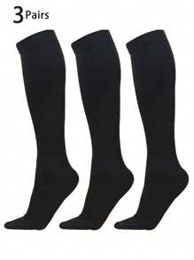 1 双 Copper Wellow 压缩袜 女士 男士 15-20 毫米汞柱及膝孕妇护士孕妇医疗可爱运动金色贴合骑行袜 女士成人支撑袜循环长款女士运动袜，适合健身房，秋季