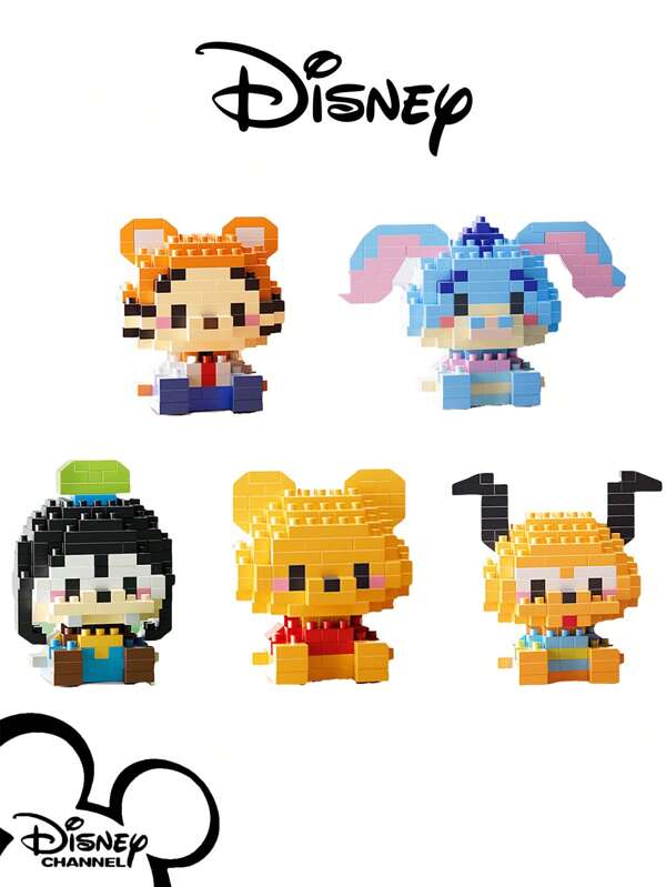 6cm Disney Series Building Block Tigger Pooh Bear Pluto Goofy Eeyore Animal Model Small Particles Assembled DIY Puzzle Kids Halloween Christmas Birthday Gifts