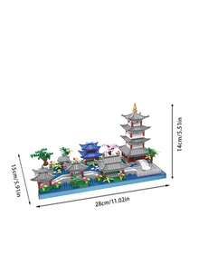 Interesting Assemble West Lake Hangzhou Model Toy, National Style Ancient Architecture Micro Bricks Building Toy, Gift,Building Blocks,Mini Bricks,Architecture - Multicolor - View 10