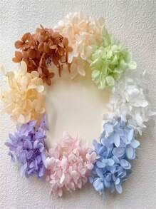 Hortensia eterna, caja de hortencias, hortén seca, abanico de flores hecho a mano, marco de fotos, cubierta de vidrio, materiales florales DIY, corona