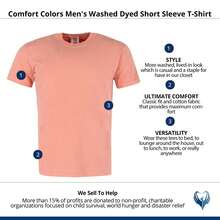 CTM Men's  Dyed Short Sleeve T-Shirt, Available In Blue Jean, Crunchberry, Emerald, Terracotta,  Large, Medium, Small, Xlarge Cotton Pajama Tops - Orange - View 5