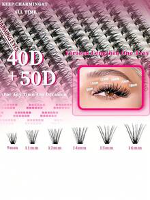 640PCS D Curl Clusters False Individual Lash Eyelashes Extensions 10-16mm Lash Mix, Large-Capacity Cluster Fake Eyelashes 10D 20D Mixed Style Segment Lash Book, D Curling Lash Eyelashes Extension, Volume Lashes Eyelash Extensions Wispy For Self Application At Home Daily Wear, Easy To Use Lash Clusters, Eyelash Clusters, Individual Eyelashes, Lashes, Fake Lashes - D - View 4