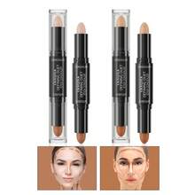 二合一修容棒，高光修容两用妆容，防水，自然塑形，提亮，粉底刷，V 型脸，定妆，遮瑕，化妆品 - 彩色 - 查看 7