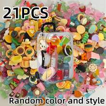 10/21 Stücke Mini Koffer, simulierte Getränkeflaschen, imitierte Lebensmittel Dekoration, Lebensmittel Spielzeug, Alkoholflaschen Modelle, Kuchenmodelle - Lebensmittel Modelle und Flaschenfarbvarianten/-stile zufällig sortiert