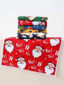 3 piezas de paños de limpieza de poliéster súper suaves con temática navideña de dibujos animados, toallas tejidas cuadradas adecuadas para la cocina y el baño, absorbentes y sin pelusa, herramientas de limpieza navideñas multifuncionales