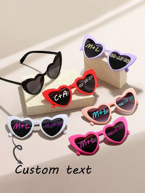 Custom Bachelorette Party Glasses For Bride, Wedding Gift For Bridesmaids, Party Supplies For Bride, Heart, Dog, Durable, Sweet, Cute, Colorful, Y2K, Stylish, Unisex, Casual, Hipster, Custom, Personalized, Unique, Customized Gifts For Him, Her, Boyfriend, Girlfriend, Family, Grandparents, Kids, Anniversary, Birthday, Wedding, Graduation, Housewarming, Beach