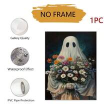 1 件帆布海报、印刷绘画鬼肖像数码印刷、鬼手捧花、恐怖照片、万圣节印刷、黑暗学院风装饰、哥特式绘画、鬼照片墙饰、家居装饰墙饰、无框万圣节装饰圣诞装饰感恩节婚礼家居装饰家居装饰秋季装饰秋季装饰生日装饰礼品派对用品室内节日装饰墙饰万圣节装饰品