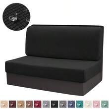 Set de 2 piezas (Funda para asiento + Funda para respaldo) Cubiertas de banco de furgoneta camper de unicolor, Cubiertas impermeables para silla de comedor de autocaravana, Fundas elásticas de felpa para asiento de sofá de comedor - Multicolor - Ver 11