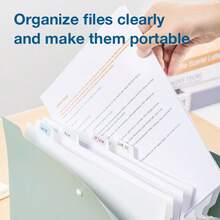 Deli A4-8P Accordion File Bag, 3 Colors, Index Label Compatible, Perfect For Office & School,For School Supplies,Back To School - Single Piece - View 4