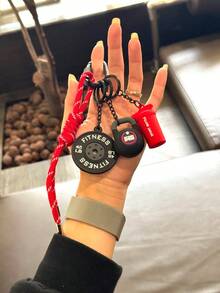 系列创意设计可爱撞色甜美酷炫运动风包包挂件，健身运动配件，夏季时尚救星钥匙扣，健身系列杠铃片壶铃运动水杯挂件，背包挂件，饰品钥匙扣，适合运动型男生女生，送给男女的精美礼物 - 彩色 - 查看 3