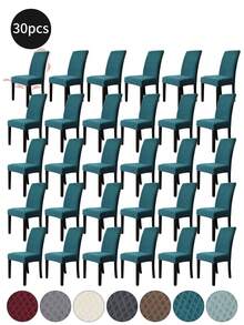 1pc/2pcs/4pcs/6pcs/30pcs Brown Jacquard Diamond Chair Cover, Dustproof And Stain-Proof, Classic And Simple Chair Cover, Suitable For Chairs In Living Room, Bedroom, Kitchen, Etc. - Multicolor - View 28