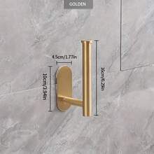 1pc Premium Wall-Mounted Stainless Steel Toilet Roll Holder - Self-Adhesive, Space-Saving Design For Bathroom & Shower - Durable & Easy Installation, Ideal For Holding Toilet Paper And Bathroom Accessories, Bathroom Accessory Holder|Modern Toilet Holder|Durable Construction, Toilet Paper Holder - Multicolor - View 12