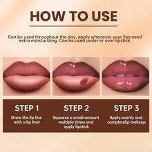 Lip Liner And Gloss Set, Dark Brown Plumping Lip Liner Lip Pencil Moisturizing Lightweight Lip Gloss Lip Combo, High Shine Glossy Lip Tint Lip Stain Makeup Long Lasting Lip Care For Women - 02 紅色 - 查看 6