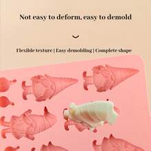 1pc Christmas, Halloween Silicone Santa Claus & Bell Mold, Christmas Cake Mold, Candy Mold, Easy Release, Suitable For Cake Decoration, Chocolate Mousse, Gummy - 3D Mold - Multi-Purpose Baking Christmas Christmas Decorations Christmas Pajamas Christmas Gifts Christmas Decor