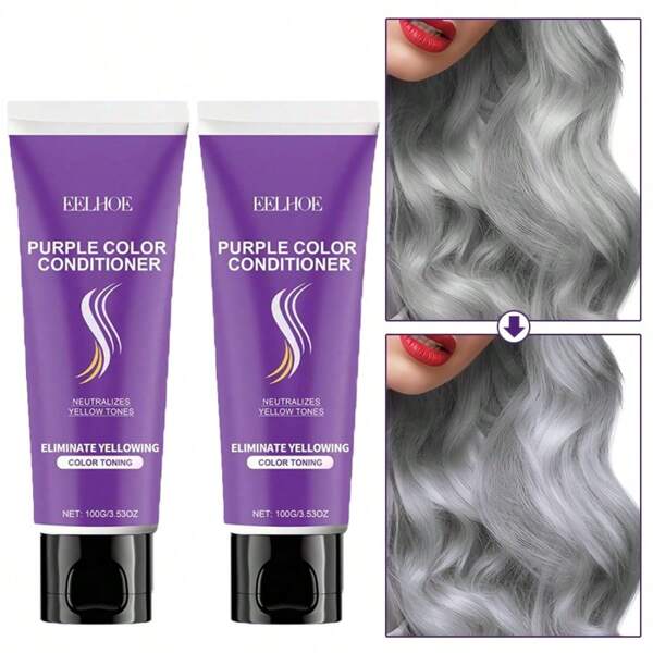 Purple Keratin Conditioner, Suitable For Blonde And Bleached Hair, Deeply Nourishes And Controls Oil. Suitable For Both Men And Women, With A Gentle Formula, A Must-Have For Travel