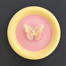1 Pieza Soporte de teléfono con diseño de mariposa retráctil y airbag, estilo japonés Ins, ideal para personas perezosas que ven dramas, soporte de escritorio, estilo japonés fresco y minimalista, anillo de dedo creativo, adecuado para todos los teléfonos móviles del mercado.