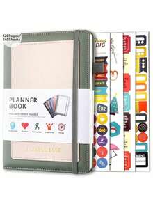 Back To School A5 Diary -200 Rows, 80 GSM | Hardcover Notebook With Pen Ring And Expandable Pocket | Learning Supplies, Suitable For Schools, Offices Or Meeting Rooms, Daily Notebooks, Meeting Notes, Primary School Diaries, Student Diaries, Classroom Notebooks, Gifts For Good Friends, Family, Girlfriend, Boyfriend, Colleagues, Best Friends, Exquisite Notebooks, Simple Notebooks, Recording Life - Multicolor - View 4