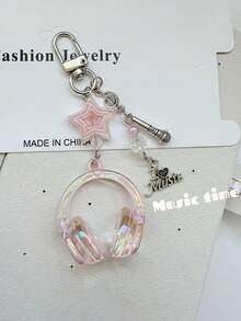 4 件/3 件/2 件千禧风格，爱上音乐，金属质感，耳机设计，多功能手机链吊坠，钥匙扣，背包挂件，Guka 挂件，适合日常搭配，可作为节日礼物送给家人、朋友、恋人、同学、友情礼物汽车配件可爱哥特 Y2k - 彩色 - 查看 7