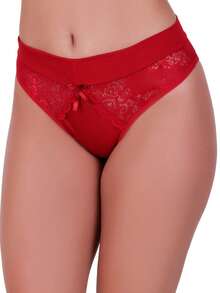 Panty Kit With Lace And Bow Detail - Nhiều màu - Xem 3