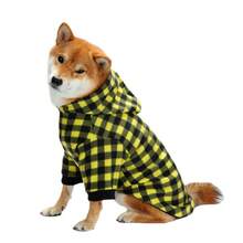 Pet Shirts - Yellow and Black Plaid (double-sided) - View 5