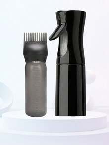 3件套/2件套护发套装，包含喷雾瓶（200毫升/300毫升）、发根涂抹瓶、染发油涂抹瓶 - 染发瓶和头皮按摩刷，可清洁头皮并按摩头部，缓解压力，促进头发生长，男女通用沐浴刷 - 让您的洗发日更轻松快捷，在家即可享受沙龙级美发体验 - 白色+粉紅色 - 查看 22