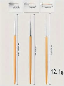 Pinceau de peinture doré ultra-fin à pointe, outil pour nail art œil de chat, pinceau professionnel super fin pour la conception d'ongles et l'art, pinceau de peinture, pinceau floral, traçage, convient pour la peinture sur métal faite main. Convient pour les artistes DIY, Halloween, Noël, cadeau d'anniversaire parfait. Convient pour la maison, le salon de beauté, la peinture de mariage