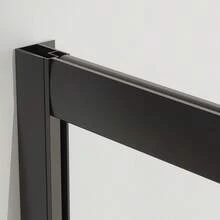 Bathroom Shower Door, Sliding Glass Shower Door,  1/5 Inch Shower Screen, Shower Panel With Stainless Steel Handle, 60 X 72Inch, Black