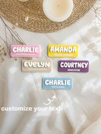 Personalized Custom Badges | Customized Personalized Name Badges | Name Badges | Educators | Nursing | Doctors | Teachers | Dentists | Midwives | Trainees | Cafes | Restaurants, Customized Work Name Badges, Work Name Badges, Personalized Name Badges, Acrylic Name Badges, Gifts For Nurses, Gifts For Teachers.,Apparel Accessories,Chic Autumn,Boyfriend,Girlfriend,Family,Friends