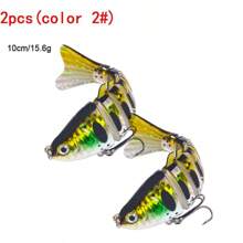 HENGJIA 1pc/2pcs 10cm 15.6g/23g Wobblers Multi-Section Fishing Lure Minnow 7 Jointed Artificial Hard Bait Crankbait Trolling Bass Pike Perch Tackle