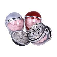 Metal Tobacco Grinder, Large 3"/78mm Creative Skull Helmet Design Superior Zinc Alloy Four-Layers Spice Grinder, Making Grind Tobacco More Delicate And Finely, Portable And Easier To Use(1 PC)