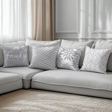6pcs Set Simple Daily Gray Geometric Line Decorative Pillow Covers, Single-Sided Printed Peach Velvet Material, 45*45/50*50/40*40CM Cushion Covers Suitable For Modern Minimalist Sofa Living Room Decor, Gift, Party Decoration - 6pc-gray - View 5